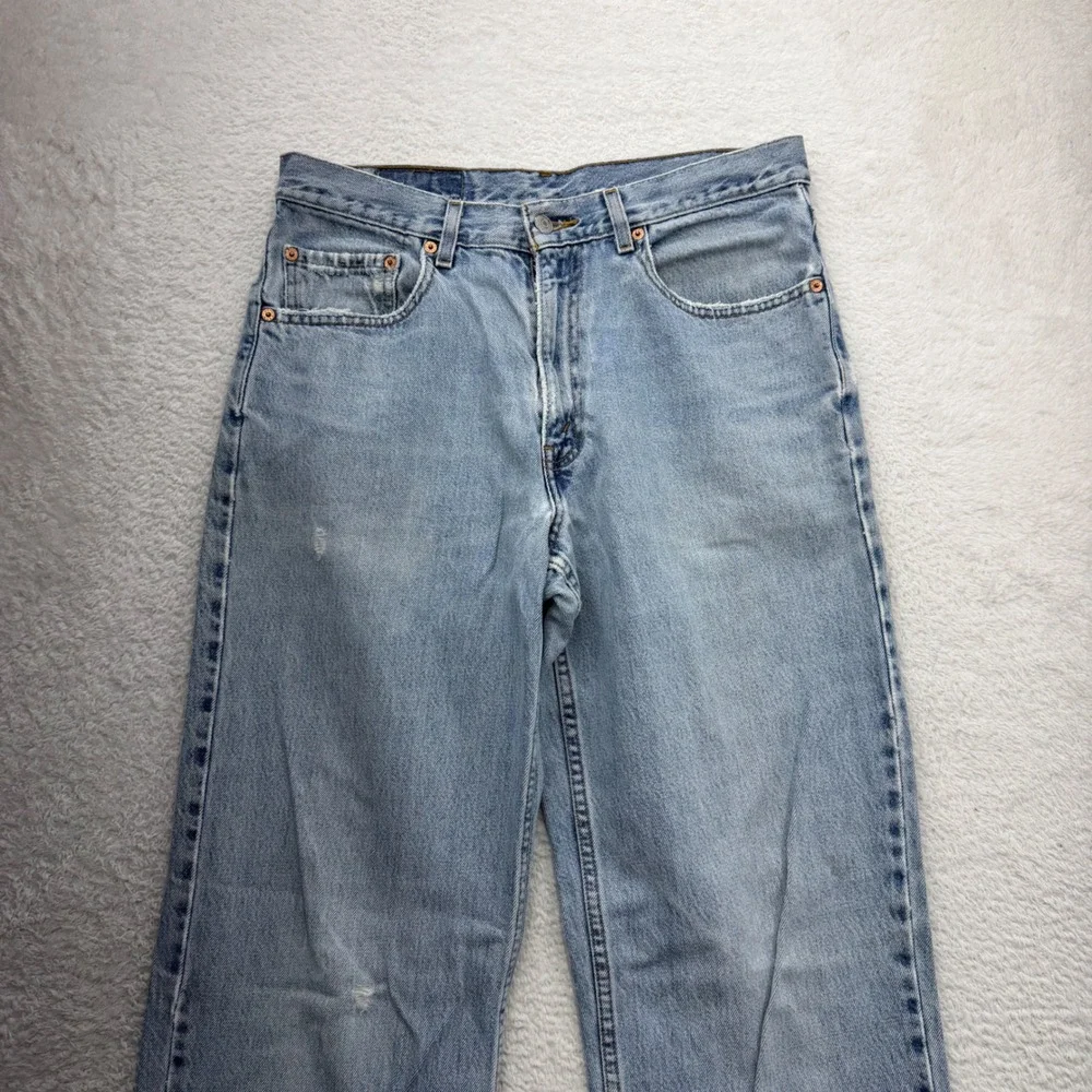 Vintage Levis 550 Relaxed Fit Jeans Mens 34x36 Light Wash Blue Tapered 90s 0550